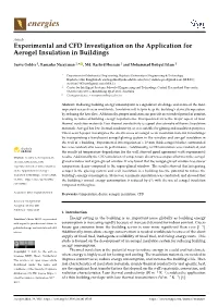 Experimental and CFD Investigation on the Application for Aerogel Insulation in Buildings
