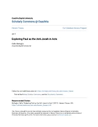 Exploring Paul As the Anti-Jonah in Acts