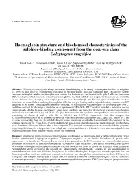Haemoglobin Structure and Biochemical Characteristics of the Sulphide-Binding Component from the Deep-Sea Clam Calyptogena Magniﬁca