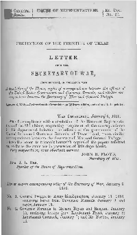 Letter S E 0 R E T a R Y 0 F W a R