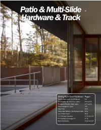 Patio & Multi-Slide Hardware & Track