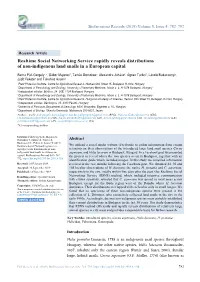 Realtime Social Networking Service Rapidly Reveals Distributions of Non-Indigenous Land Snails in a European Capital