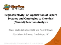 Regioselectivity Reaction Analytics