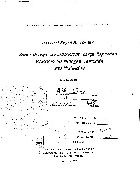 Some Design Considerations, Large Expulsion Bladders for Nitrogen Tetroxide and Hydrazine