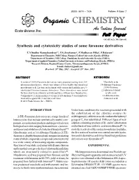 Synthesis and Cytotoxicity Studies of Some Furanone Derivatives