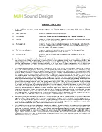 MJHSD Terms & Conditions of Hire
