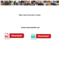 Nike Style Number Guide