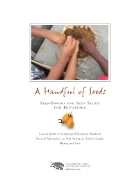 A Handful of Seeds, Seed Saving Curriculum