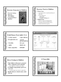 Exercise Tests in Children