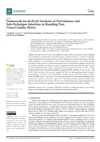 Framework for In-Field Analyses of Performance and Sub-Technique Selection in Standing Para Cross-Country Skiers