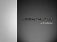 Logical Fallacies