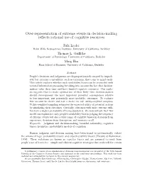 Over-Representation of Extreme Events in Decision-Making Reflects Rational Use of Cognitive Resources