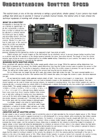 Understanding Shutter Speed