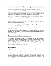 Classification of Computers