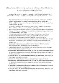 ILAE Classification and Definition of Epilepsy Syndromes with Onset in Childhood: Position Paper by the ILAE Task Force on Nosology and Definitions