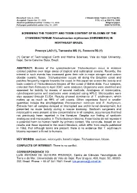 Screening on the Toxicity and Toxin Content of Trichodesmium
