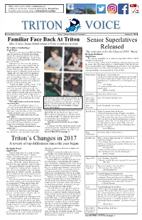 Senior Superlatives Released Triton's Changes in 2017