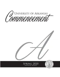 Spring 2020 Commencement Program Book