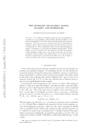 The Symbiotic Branching Model: Duality and Interfaces 3