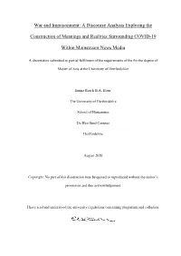 War and Imprisonment: a Discourse Analysis Exploring the Construction