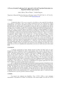 A Process-Oriented, Landscape-Scale Approach to Soil and Vegetation Restoration in a Degraded Sahelian Agroecosystem