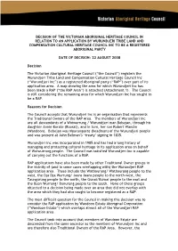 AUG 2008 Wurundjeri RAP Appointment Decision Pdf 43.32 KB