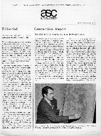 Editorial Convention Report
