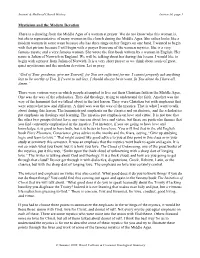 Mysticism and the Modern Devotion There Is a Drawing from the Middle