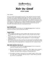 Study Guide Background the Story Before Seeing the Play