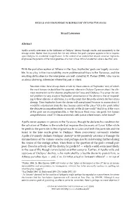 Apollo and His Purpose in Sophocles' Oedipus Tyrannus