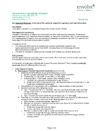 Clinical Policy: Lomitapide (Juxtapid) Reference Number: ERX.SPA.170 Effective Date: 01.11.17 Last Review Date: 11.17 Revision Log