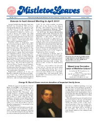 Duncan to Host Annual Meeting in April 2010