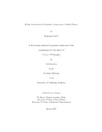 Higher Dimensional Trichotomy Conjectures in Model Theory By