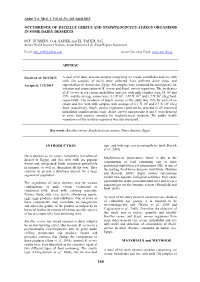 Occurrence of Bacillus Cereus and Staphylococcus Aureus Organisms in Some Dairy Desserts