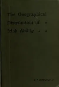 The Geographical Distribution of Irish Ability