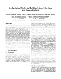 An Analytical Model for Multi-Tier Internet Services and Its Applications