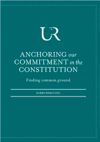 ANCHORING Our Commitmentin the CONSTITUTION
