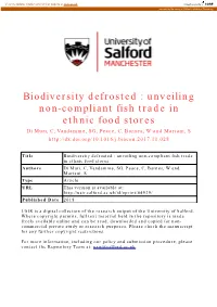 Biodiversity Defrosted : Unveiling Non-Compliant Fish Trade In