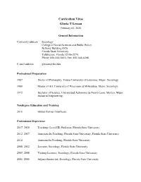 Curriculum Vitae Gloria T Lessan