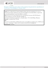 European Commission Press Release on the Adoption of Its Plan for the Consolidation of Its Services in Luxembourg (11 February 2003)