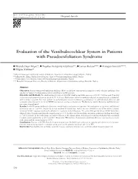 Evaluation of the Vestibulocochlear System in Patients with Pseudoexfoliation Syndrome
