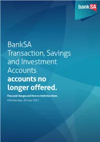Fees and Charges and How to Minimise Them