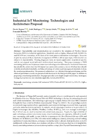 Industrial Iot Monitoring: Technologies and Architecture Proposal