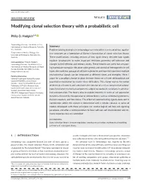 Modifying Clonal Selection Theory with a Probabilistic Cell