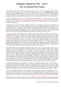 Softmaker Megafont XXL – Part 1 Key to Original Font Names