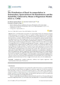 The Distribution of Rural Accommodation in Extremadura, Spain-Between the Randomness and the Suitability Achieved by Means of Regression Models (OLS Vs