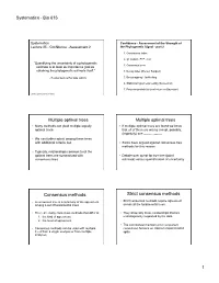 Consensus Methods Strict Consensus Methods
