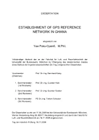 Establishment of Gps Reference Network in Ghana