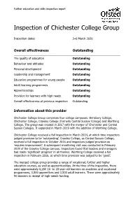 Inspection of Chichester College Group