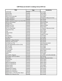 LGBT Resource Center's Lending Library DVD List